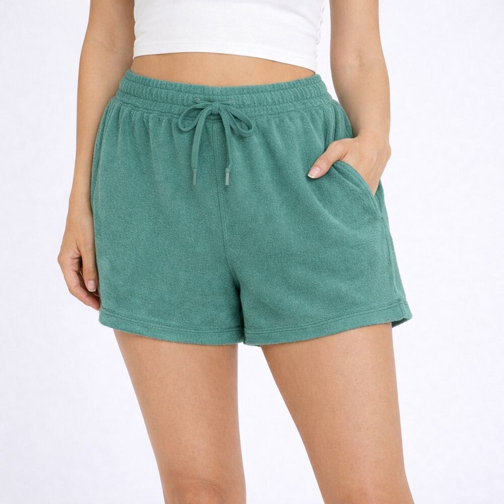 PJ Salvage Seafoam Green Terry Pajama Shorts with Pockets – XXS NEW